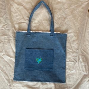 Brand New! Earth Heart Denim Tote Bag